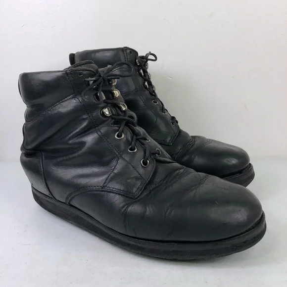 Drew Black Leather Lace Up Boots - Picture 7 of 11